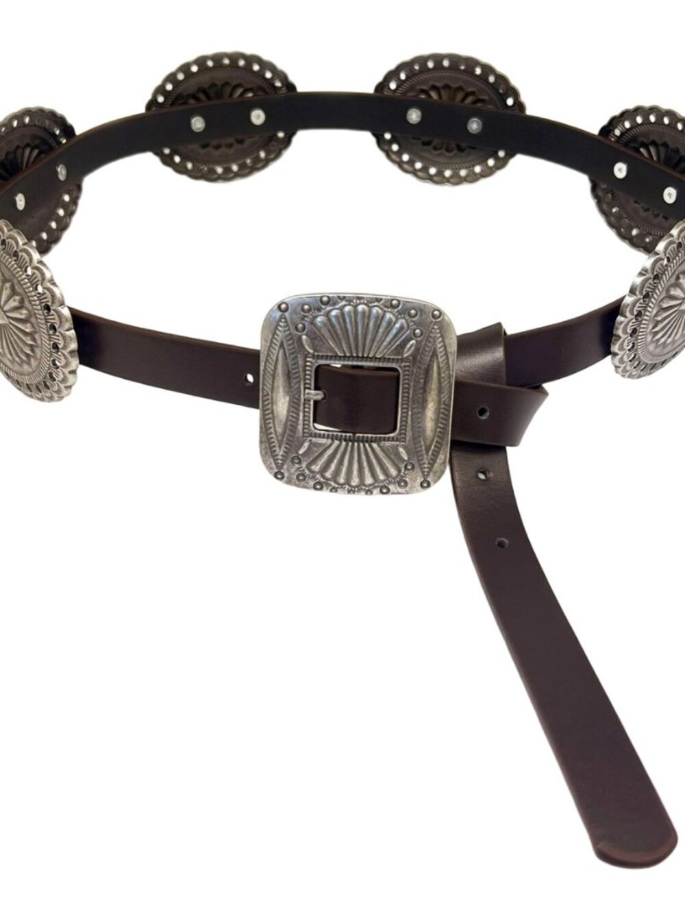 Women-Concho-Waist-Belt Boho Disc Belt Western Cowboy Waist Belts for Jeans